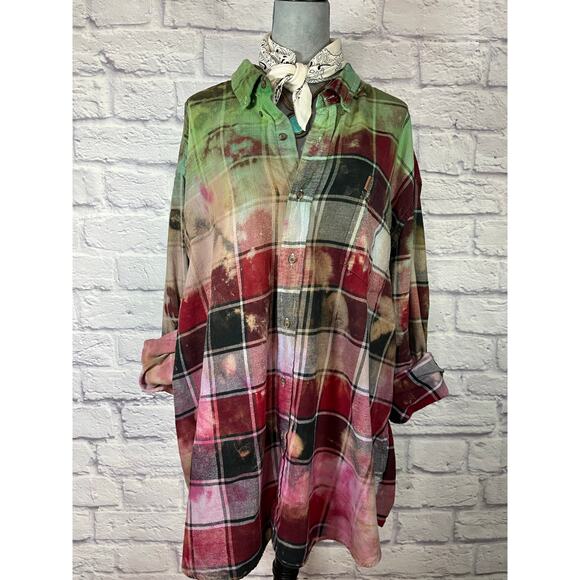 other Tops - Reworked/upcycled flannel shirt